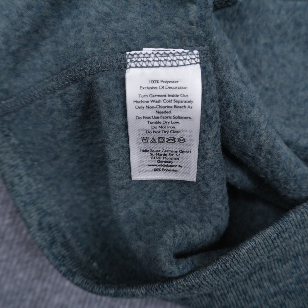 Eddie Bauer Radiator Fleece Pullover Mens 2XL Peacock Blue 1/4 Zip Sweater Knit - Picture 7 of 7